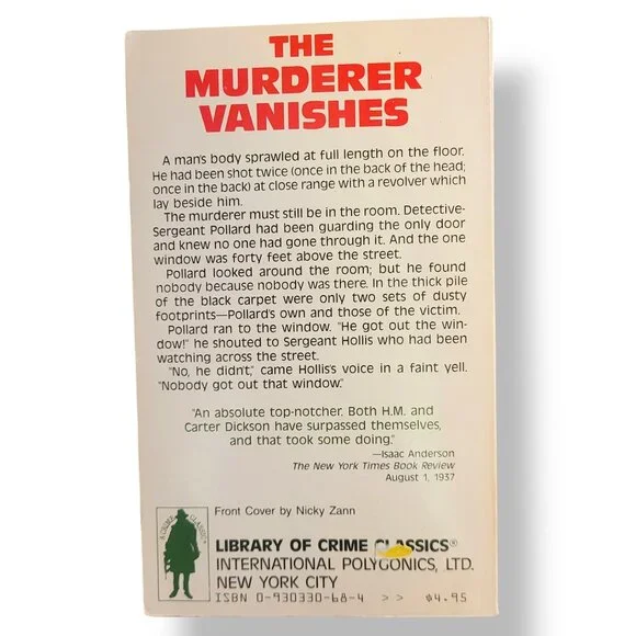 Vintage 1987 Mystery John Dickson Carr - The Peacock Feather Murders - Picture 3 of 5